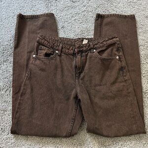 H&M Brown Wash Straight Leg Jeans